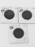 Large Cents 1818 G, 18 VG, 20 G