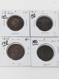Large Cents 1822, (2) 25, 26, All with Problems