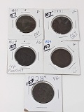 Large Cents 1828 Damaged, 28 AG, 29G, 31G, 31 Pitted