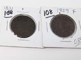 Large Cents 1829 Cleaned F, 31 G