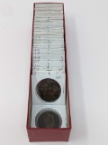 54 British Pennies 1900-67, All in 2 x 2 Holders