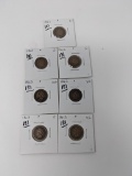 Indian Cents (2) 1861, 62, (4) 63 G
