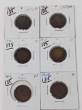 Two-Cents 1864, 65, 66, 69, 71 VG-Poor