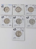 Washington Quarters (2) 1950, 50D, (2) 51 AU-BU, 1955 Proof, 64P Proof