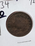 Half Cent 1834 VG