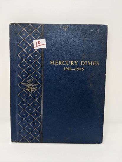 Mercury Dime Part Set 1923-45S, Missing 1934, 36D, 36S, 37 (56 Pcs.)