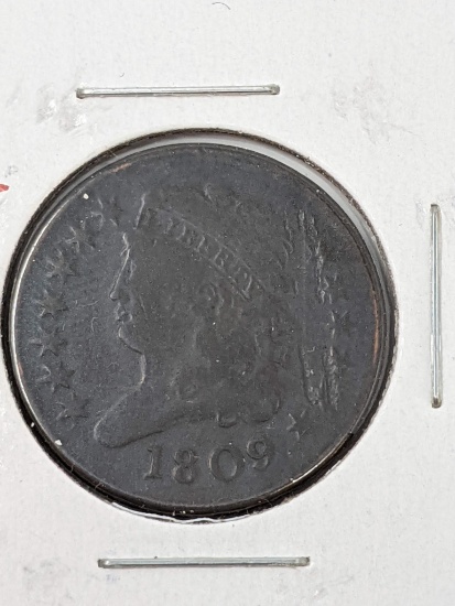 Half Cent 1809 VG-F