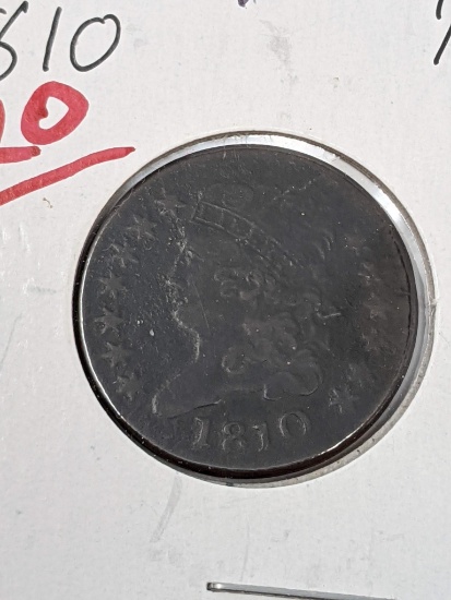 Half Cent 1810 VG Pitted