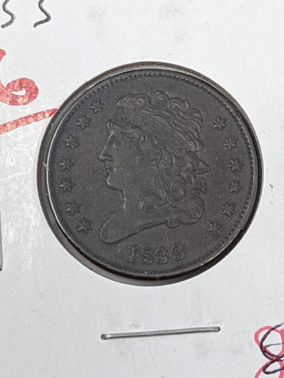 Half Cent 1833 XF