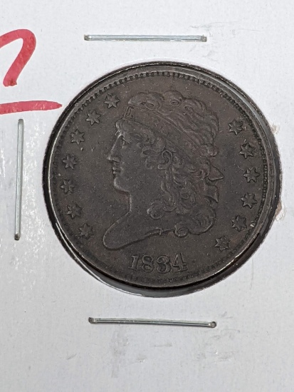 Half Cent 1834 XF