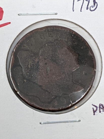 Large Cent 1795 Damaged