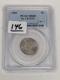 1883 No Cent Liberty Nickel PCGS MS65