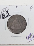 1877 Seated Quarter VG
