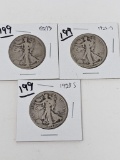 1923-S, 28-S, 29-D Walker Halves F