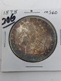 Morgan Dollar 1878-s 7F Rainbow Tone BU