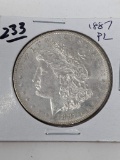 Morgan Dollar 1887 PL UNC