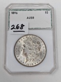 Morgan Dollar 1896 PCI AU 58