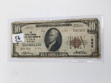 $10 1929 National Note Utica NY, TII Frayed G