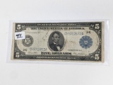 $5 1914 Federal Reserve Note FR 834 Philadelphia PA VG