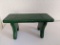 Green Painted Wooden Mortise and Tenon Foot Stool