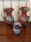 Pair of Art Glass Pitchers and Art Glass Creamer