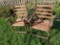 2 Outdoor Wooden Slat Folding Chairs