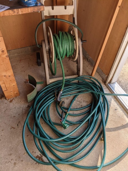 Hose Reel, 2 Hoses and Hose Rack