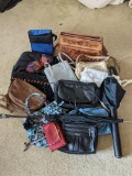 Grouping of Lady's Handbags, Wallets & Umbrellas