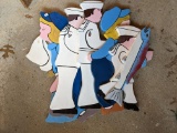 Painted Wood Cut-Out Yard Decorations