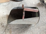 Large Wood Handled Galvanized Feed Scoop