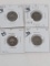 Shield Nickels 1867, 69, 76, 84 G-VG