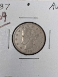 Liberty Nickel 1887 AU