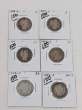 Barber Quarters (2) 1898O, 98S, 99, 99O, 99S AG-G