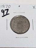 Shield Nickel 1870 XF