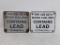Two Early Porcelain Gas Pump Signs