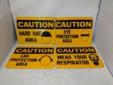 4 Work Place Caution Signs
