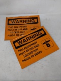 Magnetic Warning Work Place Signs