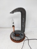 Steampunk Electric Lamp, Handcrafted, 14