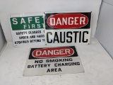 Metal Work Place Signs