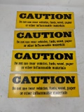 Metal Caution Work Place Signs