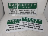 Metal Work Place Signs