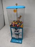 Northwestern Bubble Gum Machine with Central Pole Dancer, with Key, 17