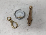Brass Handle, Brass Hook, and Temperature Gauge