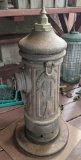 Vintage Ornate Fire Hydrant, I.S. Cassin & Co, Philadelphia, Mounted on Handcrafted Base