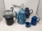 Agate Enamelware Lot and One Ceramic Coffee Pot