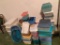 Large Lot of Plastic Storage Boxes, Laundry Baskets, Buckets, Totes