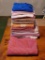 Round Homespun Table Cloth and Bath Towels Lot