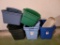 8 Plastic Totes with Lids