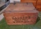 Large Barkers Poultry Worm Oil Wooden Box with Hinged Lid