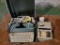 Smith-Cornona Electric Typewriter with Case and Radio Shack Adding Machine